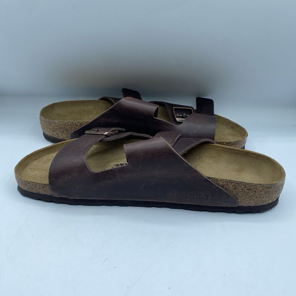 Birkenstock Arizona Sandals US 13 EU 46 Brown Brown Leather Buckle Boho NWOB - Picture 11 of 13